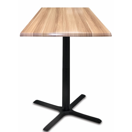 Holland Bar Stool Co 30" Tall In/Outdoor All-Season Table, 30" x 30" Square Natural Top OD211-3030BWOD30SQNat